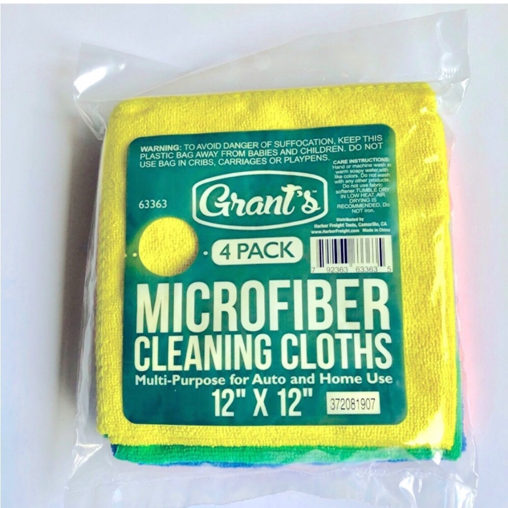 3/$15 NEW Microfiber Towels Cleaning Cloths 12”x 12”, SET OF 4, Different Colors